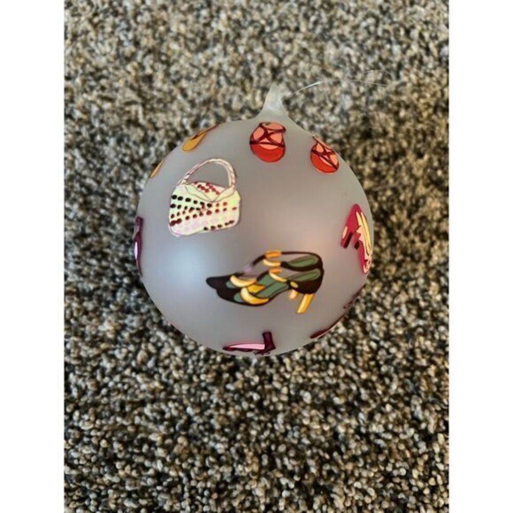 Hand painted‎ glass ornaments shoes and purses